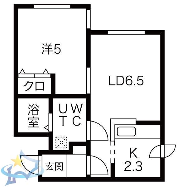 PORTOFINOW18(1LDK/4階)の間取り写真