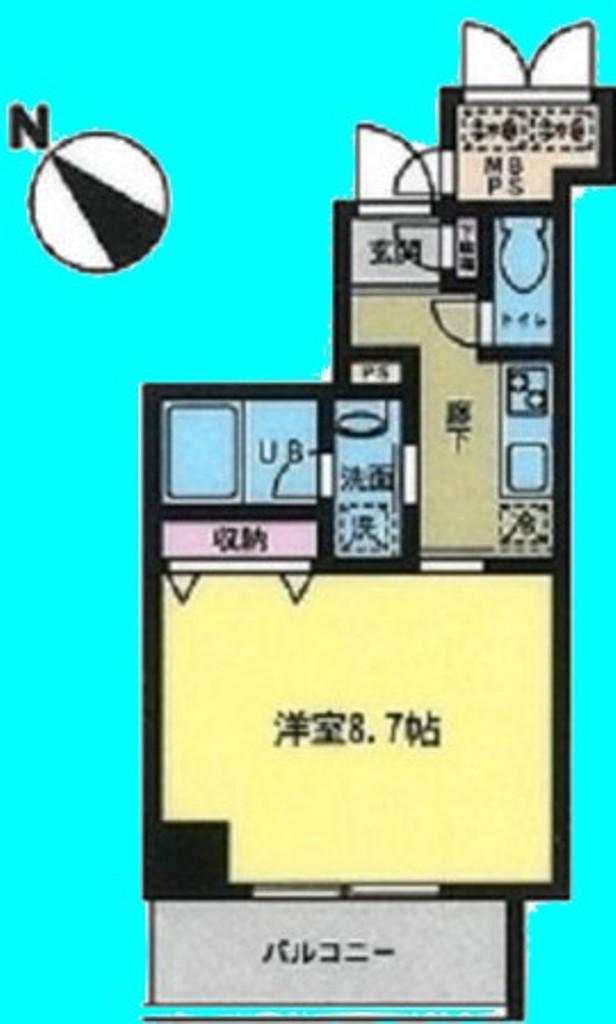 ヴァリエ原町田(1K/5階)の間取り写真
