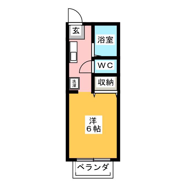 ライベックス菊名(ワンルーム/1階)の間取り写真