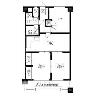 グレーシア上山門(3LDK/2階)の間取り写真