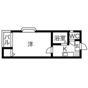 マイステージ(1K/2階)の間取り写真