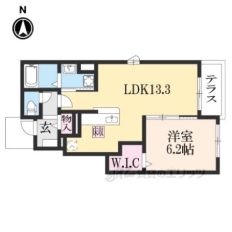 フェルネス Ⅲ(1LDK/1階)の間取り写真