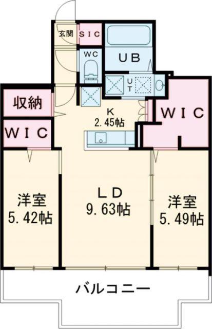 EFFECT CTS(2LDK/5階)の間取り写真