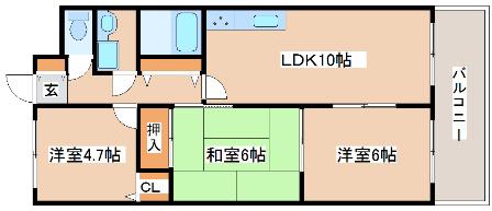 サンフラワー貴崎(3LDK/2階)の間取り写真