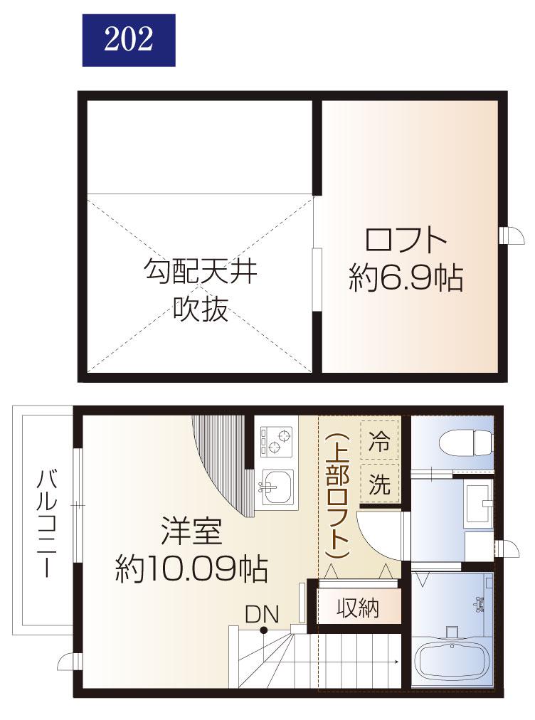 CS GARDEN一橋学園(ワンルーム/2階)の間取り写真
