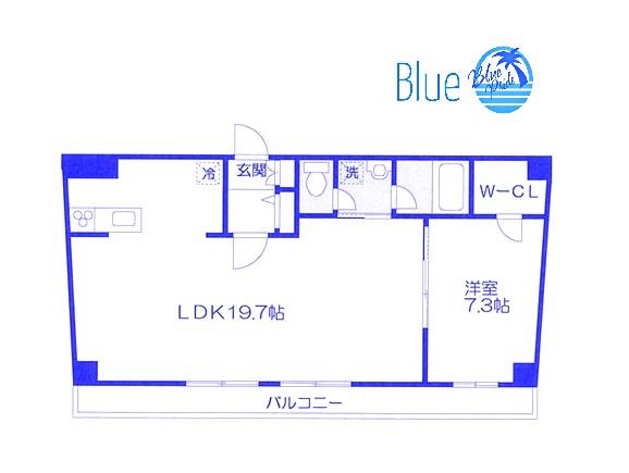 ヒストリア レジデンス 海舟(1LDK/5階)の間取り写真