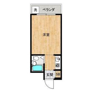 エスポワール御殿山(1K/1階)の間取り写真