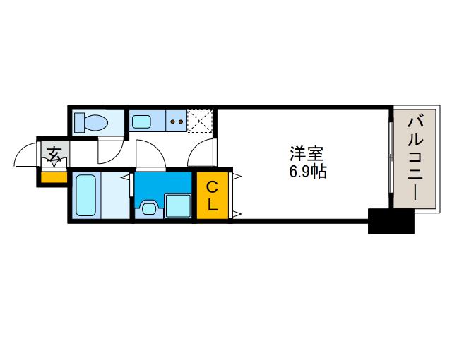 PERFECT LIFE本田(1K/8階)の間取り写真