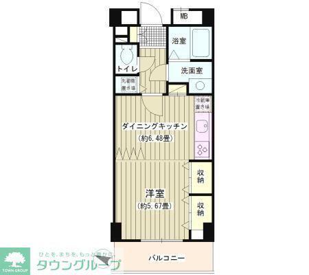 COLORS GARDEN(1DK/5階)の間取り写真