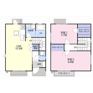 希望ハイツC(2LDK/1階)の間取り写真