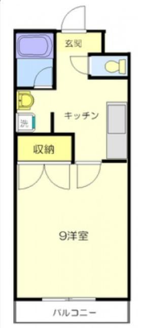 クニヒロマンションD(1K/2階)の間取り写真