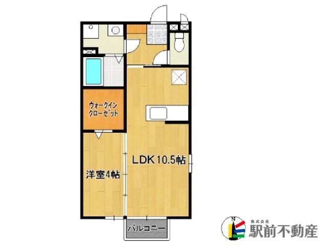 クレール・コート(1LDK/2階)の間取り写真
