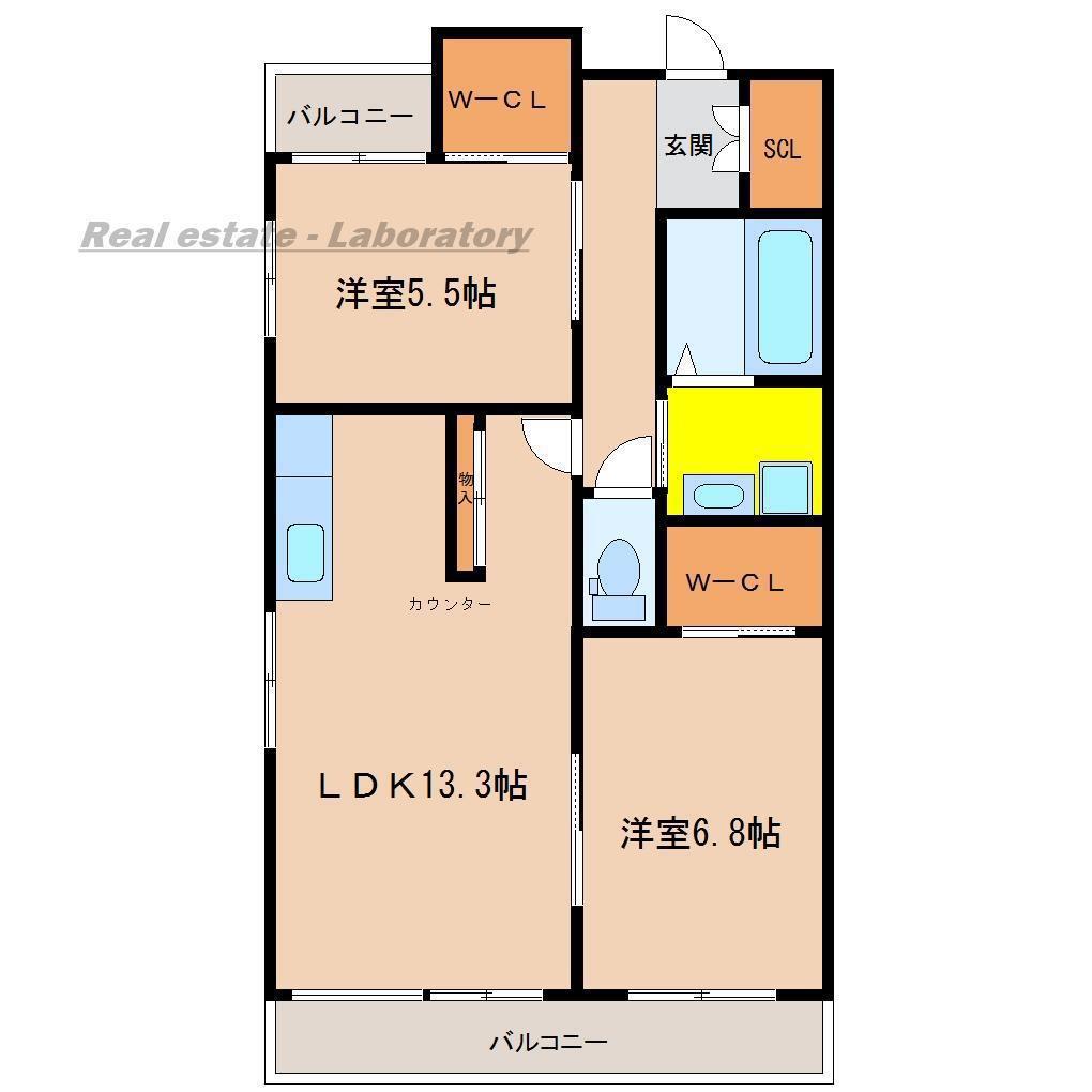 ALTE MEISTER 堀川(2LDK/4階)の間取り写真