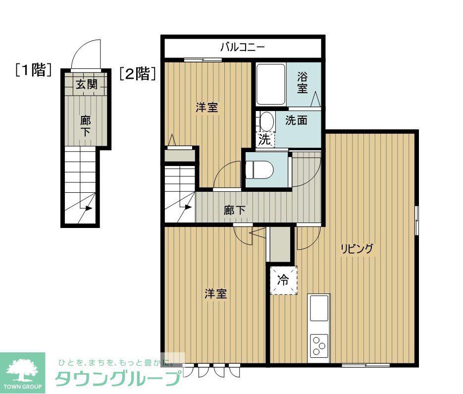 西東京市ひばりが丘北3丁目計画(2LDK/2階)の間取り写真