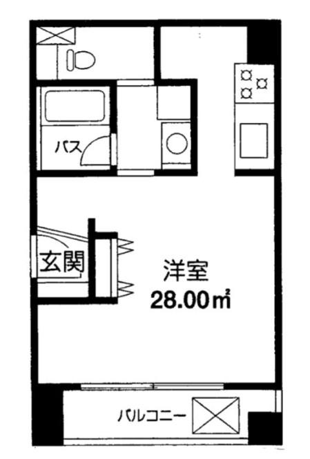 CREST六本木II クレスト六本木II(ワンルーム/2階)の間取り写真