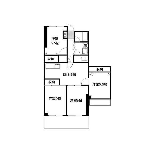 千歳サンライズ(4DK/3階)の間取り写真