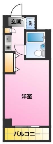 TS GARDEN新丸子(ワンルーム/9階)の間取り写真