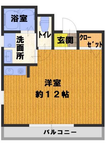 ヴェレッツァ住吉(ワンルーム/3階)の間取り写真