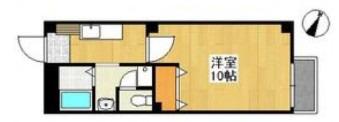 フォブール緑丘 C(1K/2階)の間取り写真