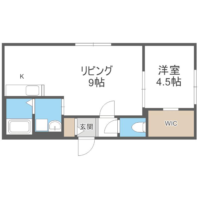 HERO YAMAHANA1(1LDK/3階)の間取り写真