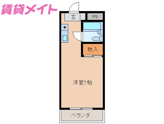 ピュアハイム(ワンルーム/1階)の間取り写真
