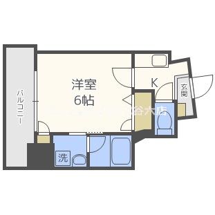 LUCE SHINFUKUSHIMA(1K/8階)の間取り写真