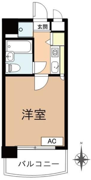 HEARTY亀戸(1K/6階)の間取り写真