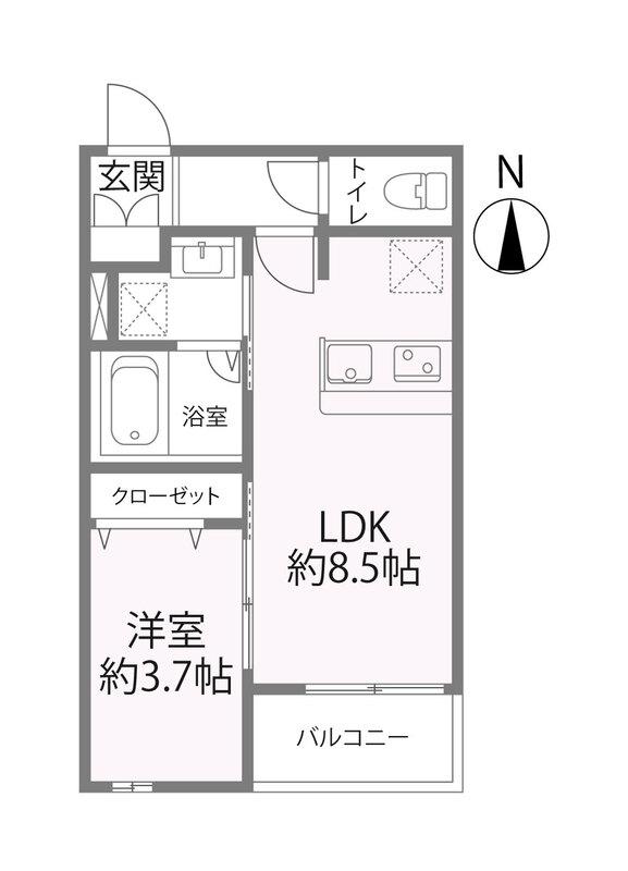 SIERRA深江南(1LDK/3階)の間取り写真
