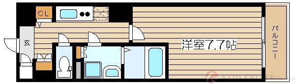 グレンパーク新大阪II(1K/10階)の間取り写真