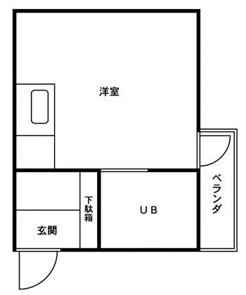 ベルメゾン(ワンルーム/3階)の間取り写真