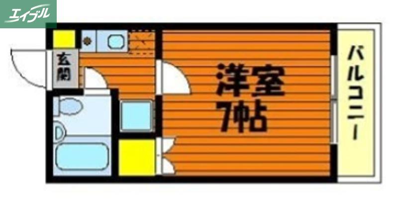 エスペーロ伊島(1K/4階)の間取り写真