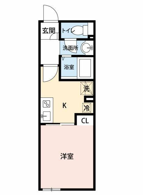 エスメラルダ日暮里(1K/4階)の間取り写真