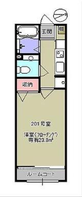 東急田園都市線 三軒茶屋駅 徒歩13分 3階建 築13年(1K/2階)の間取り写真