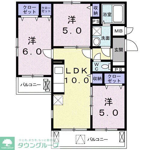 LA SOURCE(3LDK/3階)の間取り写真