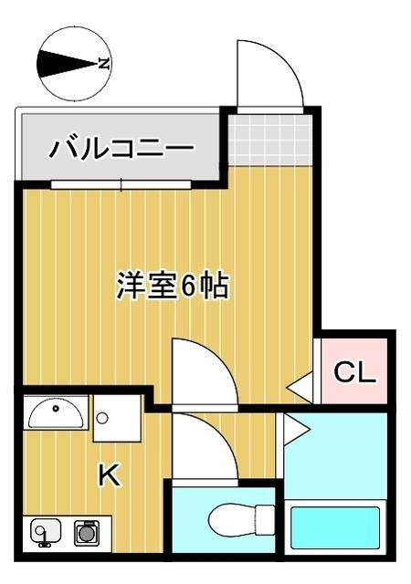 アメイジング(1K/1階)の間取り写真