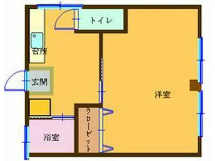 鎌田ビル(1K/3階)の間取り写真