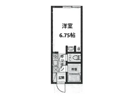 ルート菊名(1K/2階)の間取り写真