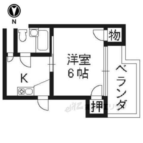 ハーフポイント(1K/3階)の間取り写真