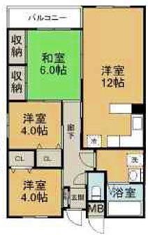 ガーデンスタイル光善寺(3LDK/3階)の間取り写真