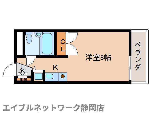ユーロハイツシブヤ(ワンルーム/2階)の間取り写真
