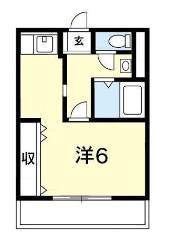 スミトモハイツ(1K/4階)の間取り写真