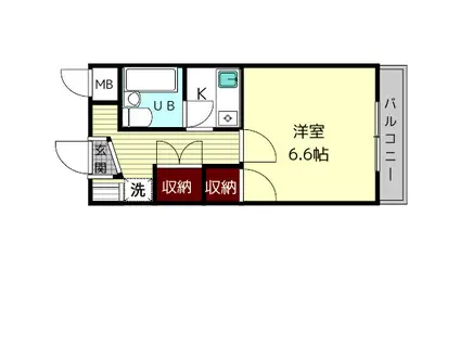 和州ロイヤルビル(1K/2階)の間取り写真