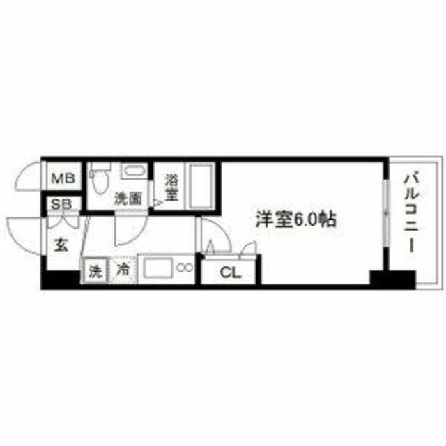 SEST新大阪(1K/4階)の間取り写真