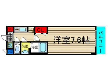 サムティ夕凪ルクサス(1K/2階)の間取り写真