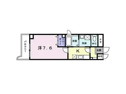 クラインハウス(1K/2階)の間取り写真