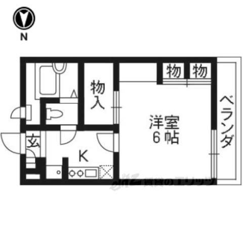 レオパレス K(1K/2階)の間取り写真