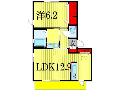 CINQ STELLA 5(1LDK/1階)の間取り写真