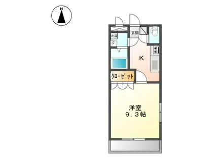 サングレイス(1K/2階)の間取り写真