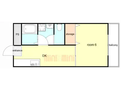 プレアール西神戸II(1DK/2階)の間取り写真