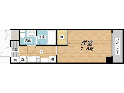 アーデン和泉町(1K/8階)の間取り写真